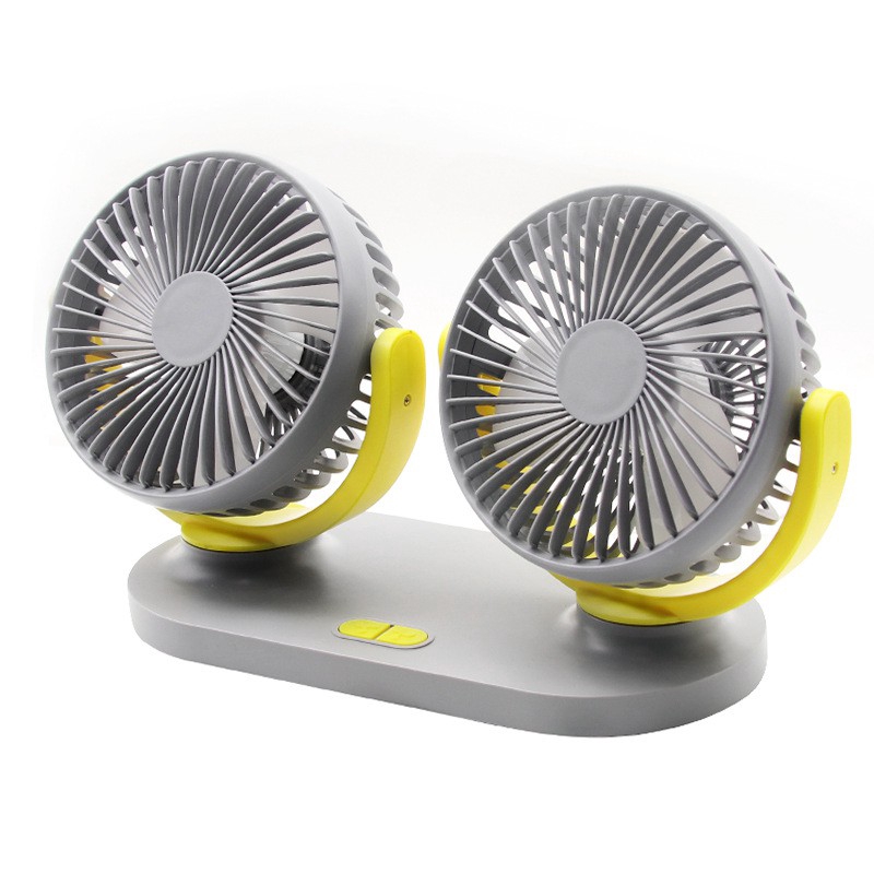 Car Fan 360 Adjustable 3 Head Air Fan Automotive Electric Fan Usb/12v/24v  Fan 2 Speeds Car Silent Fan For Home Desk Office&car