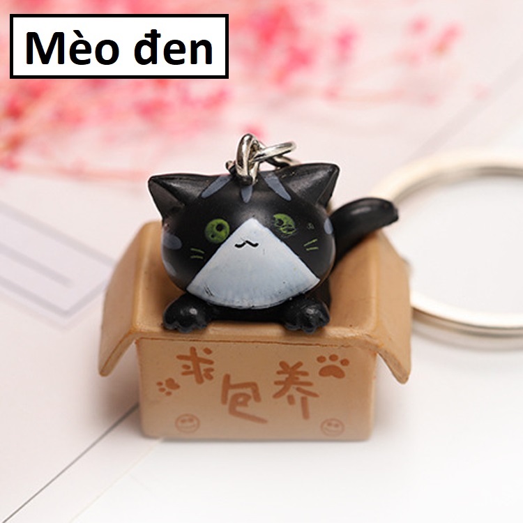 Móc khóa Mèo con ngồi hộp [T69 Shop]