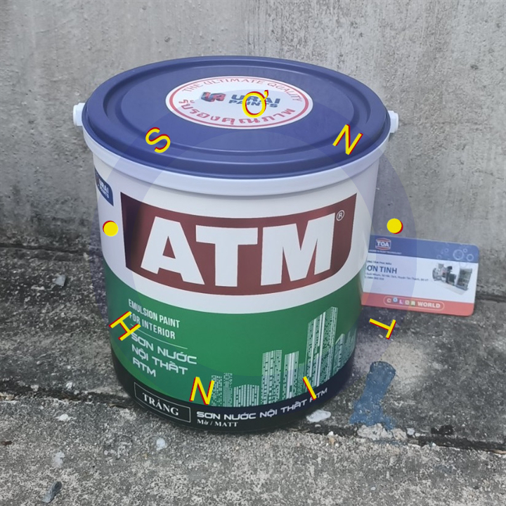 Sơn chậu SƠN NƯỚC NGOÀI TRỜI hệ nước màu trắng ATM (3,35L ~ 5kg ), sơn tường phào chỉ bê tông thạch cao