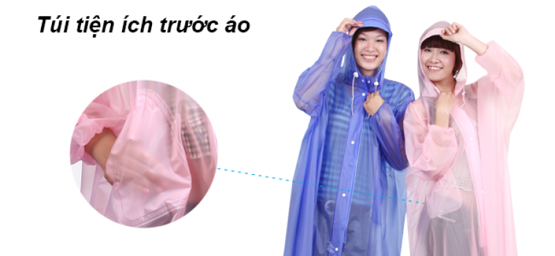 Raincoat with Zippers in Color (Random Color Delivery)