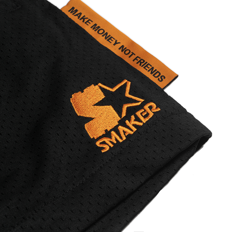 [SMAKER] Quần đùi vải lưới logo - LOGOS MESH SHORT IN BLACK