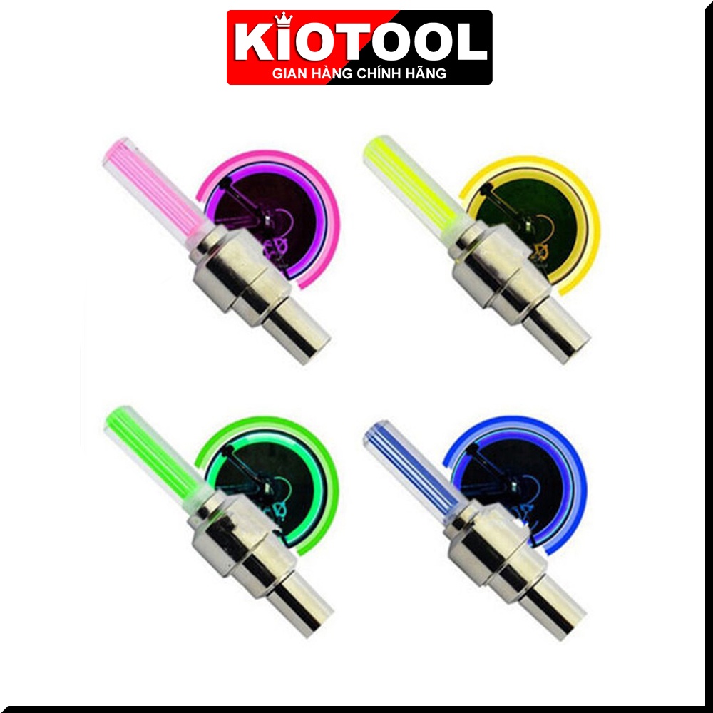 Đèn xe đạp gắn van xe Kiotool bộ 2 chiếc