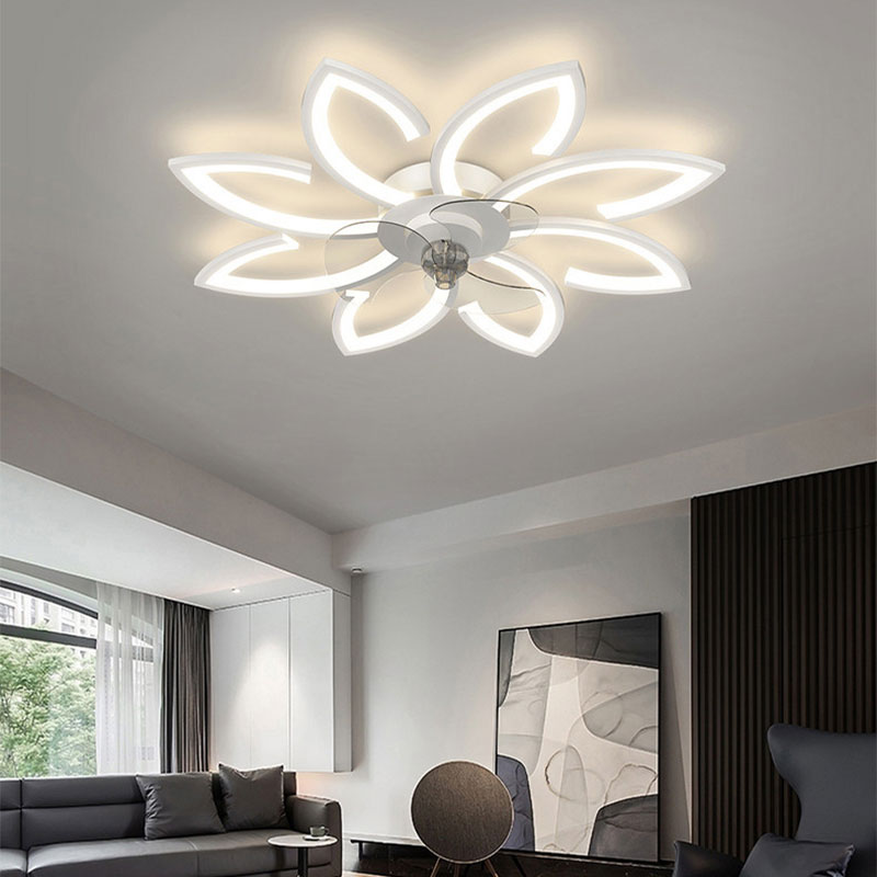 110V invisible American standard ceiling fan lamp variable frequency ceiling lamp for bedroom, dining room and living room
