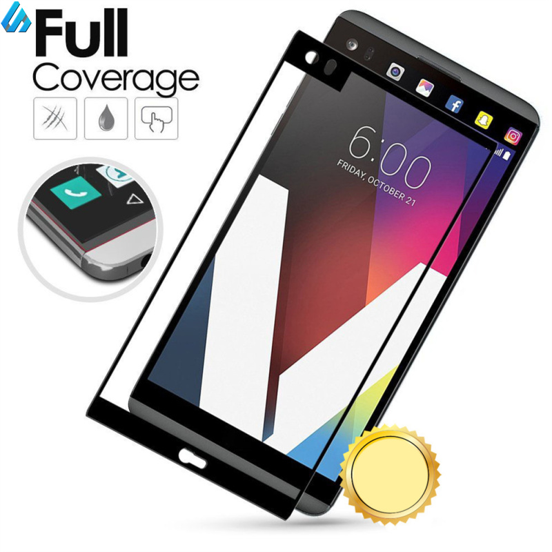 Screen Protector Tempered-Glass Screen Protector Edge To Edge Full Cover Tempered Glass Shield Easy Installation Compatible For LG V 20