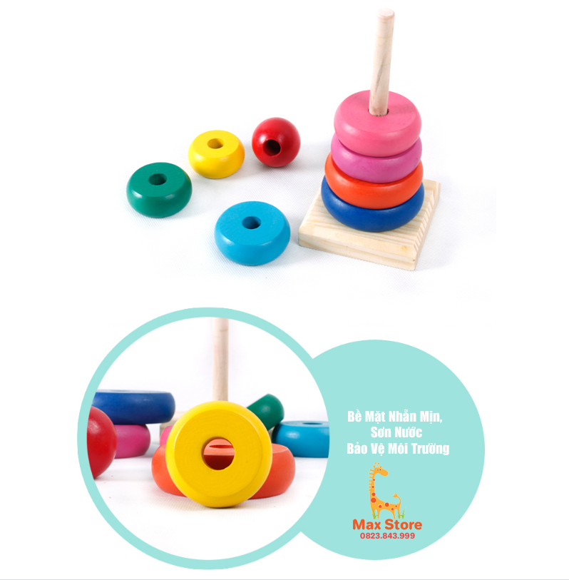 Đồ Chơi Gỗ - Tháp Xếp Vòng Cỡ Nhỏ