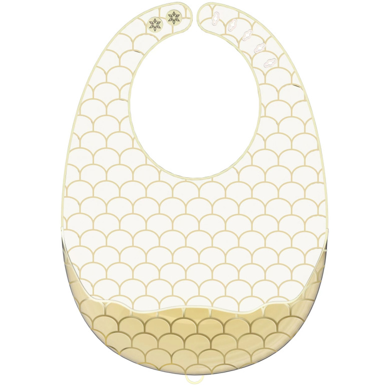 JOYNCLEON Baby feeding bib silicone rice bib waterproof children feeding saliva bib baby complementary food bib soft pocket portable