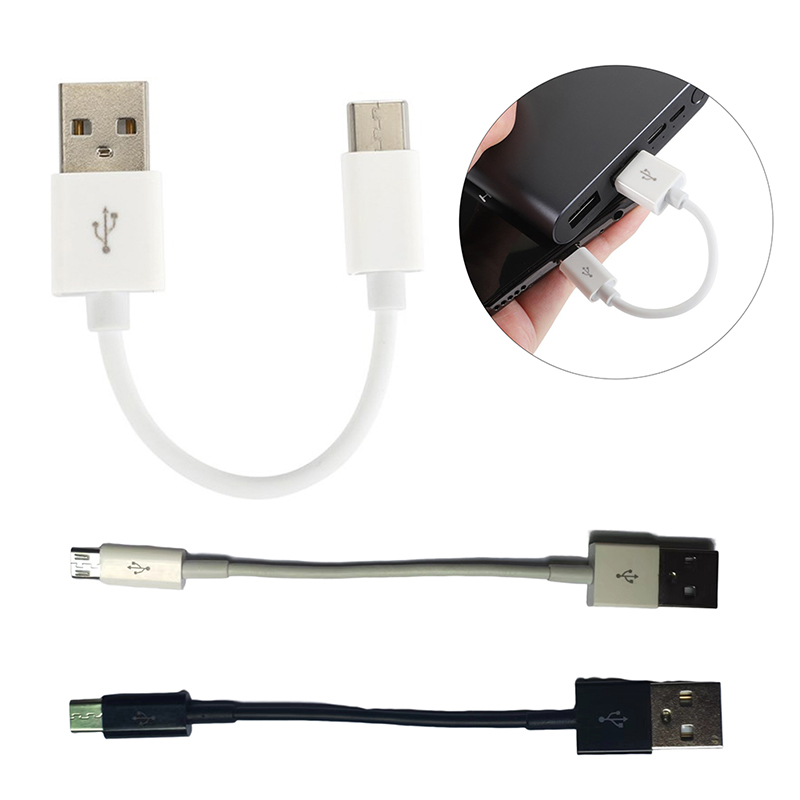 Bo Cáp Micro USB Type C 10cm ngắn Nhanh chóng sạc cho điện thoại dây dữ liệu USB