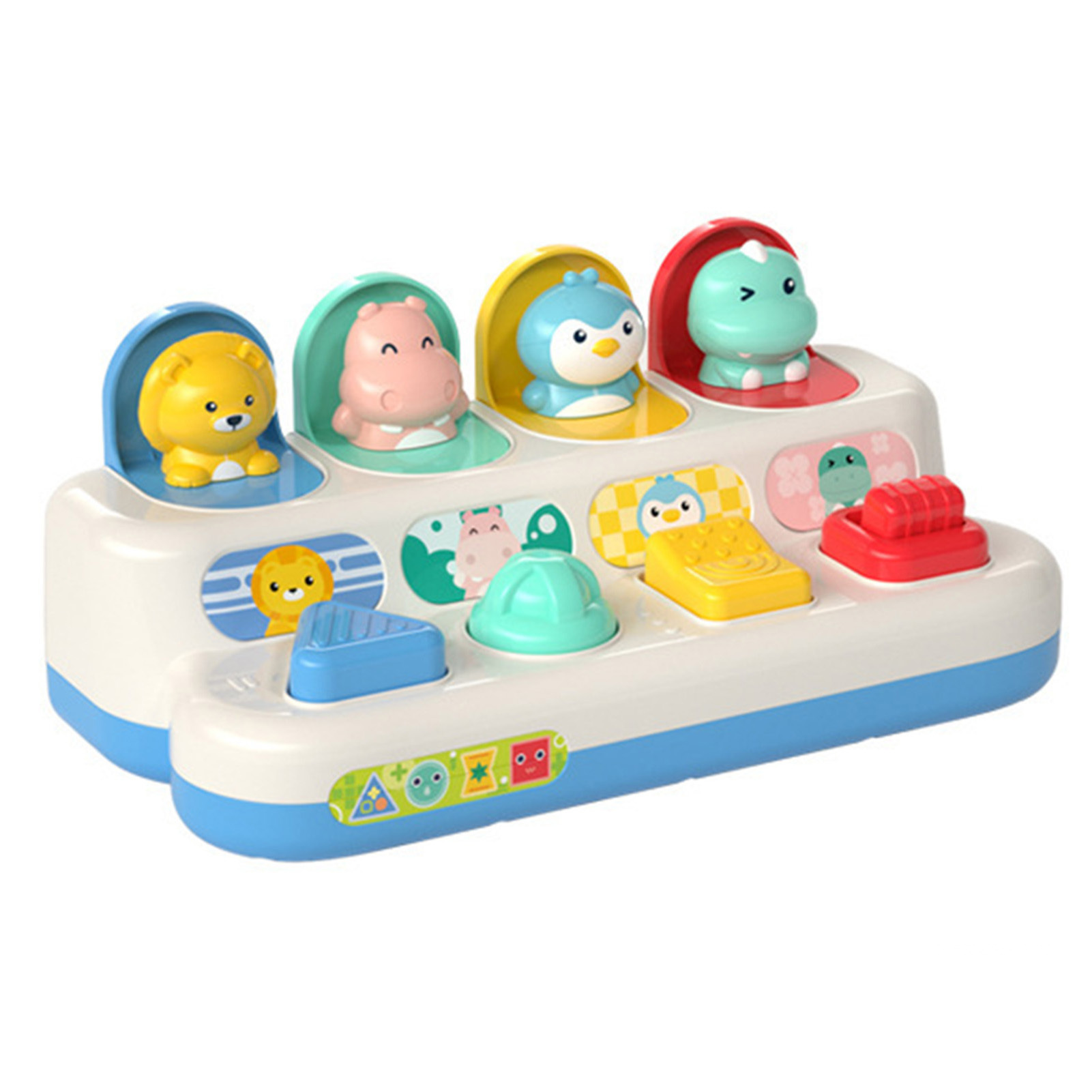 Cute Animals Pop-Up Toys Children's Early Learning Toys Interactive Switchbox Button Box Baby Educational Toys for Toddler's Preschool Activity BC-VN