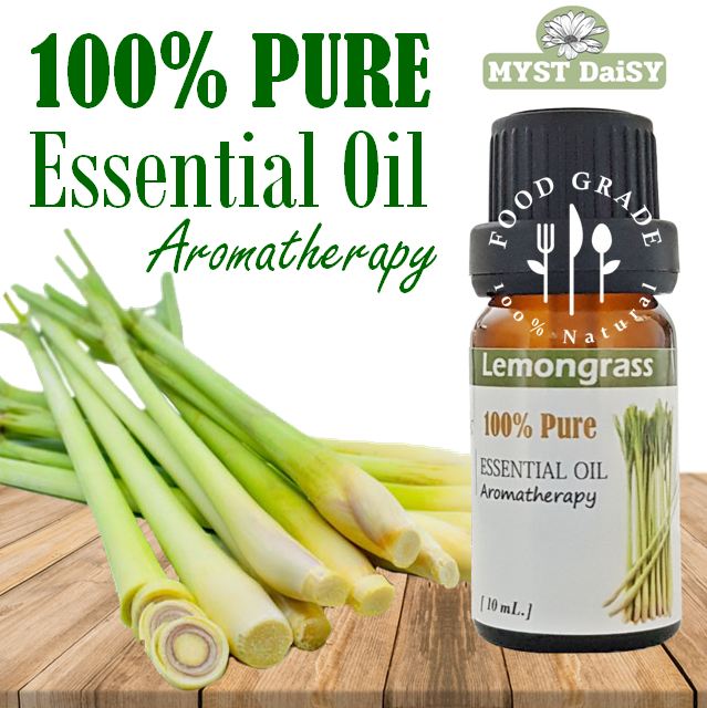 [10 mL.] Food Grade 100 Pure Essential Oil น้ำมันหอมระเหยตะไคร้บ้าน