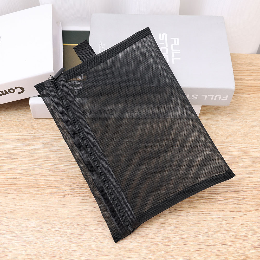 New Mesh Transparent Cosmetic Bag Women Small Large Clear Black Makeup Bag Portable Travel Toiletry Organizer Lipstick Storage Pouch