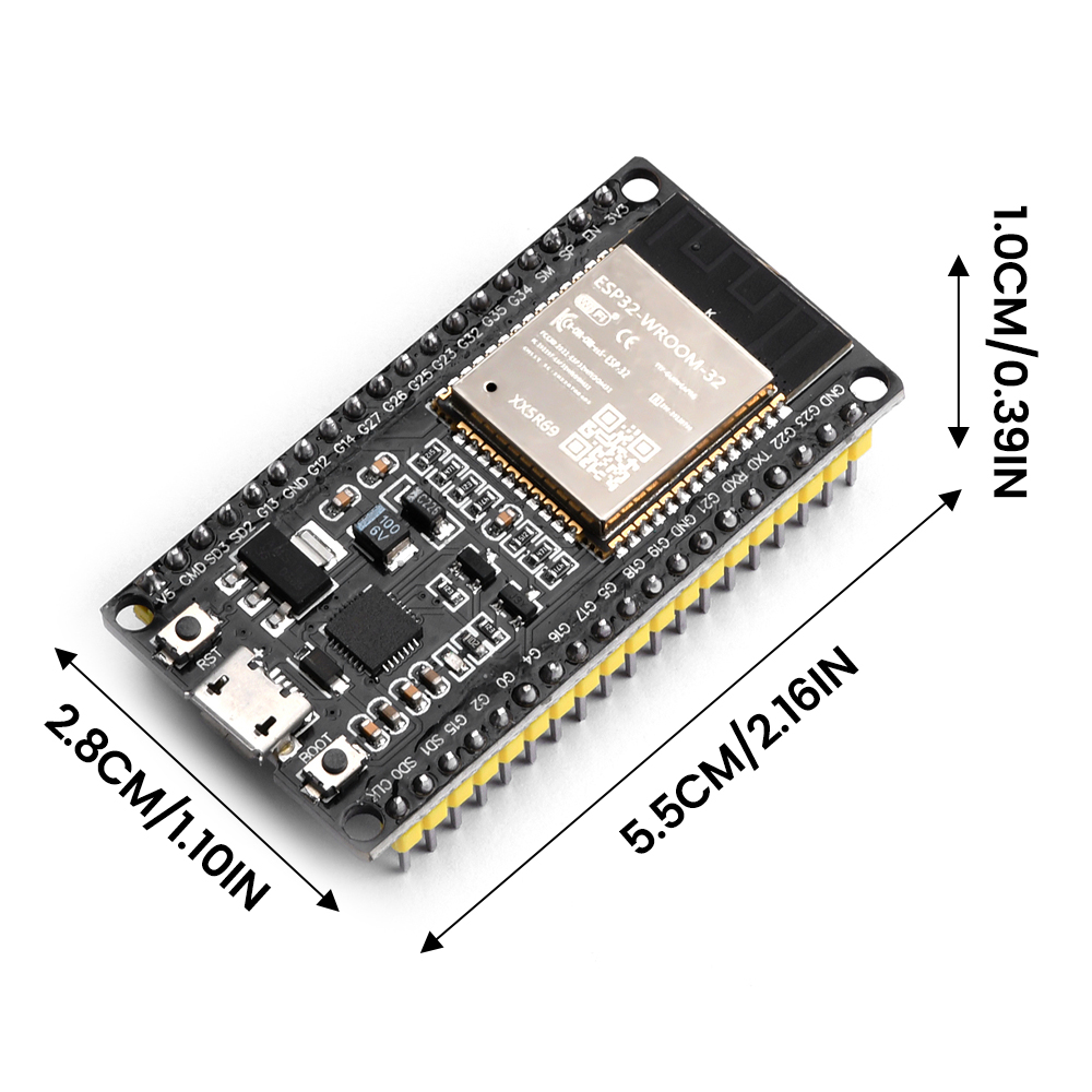 DIPPRUN ESP32 Development Board WiFi Bluetooth Ultra-Low Power Consumption Dual Core WiFi NodeMCU Processor ESP32-WROOM-32D