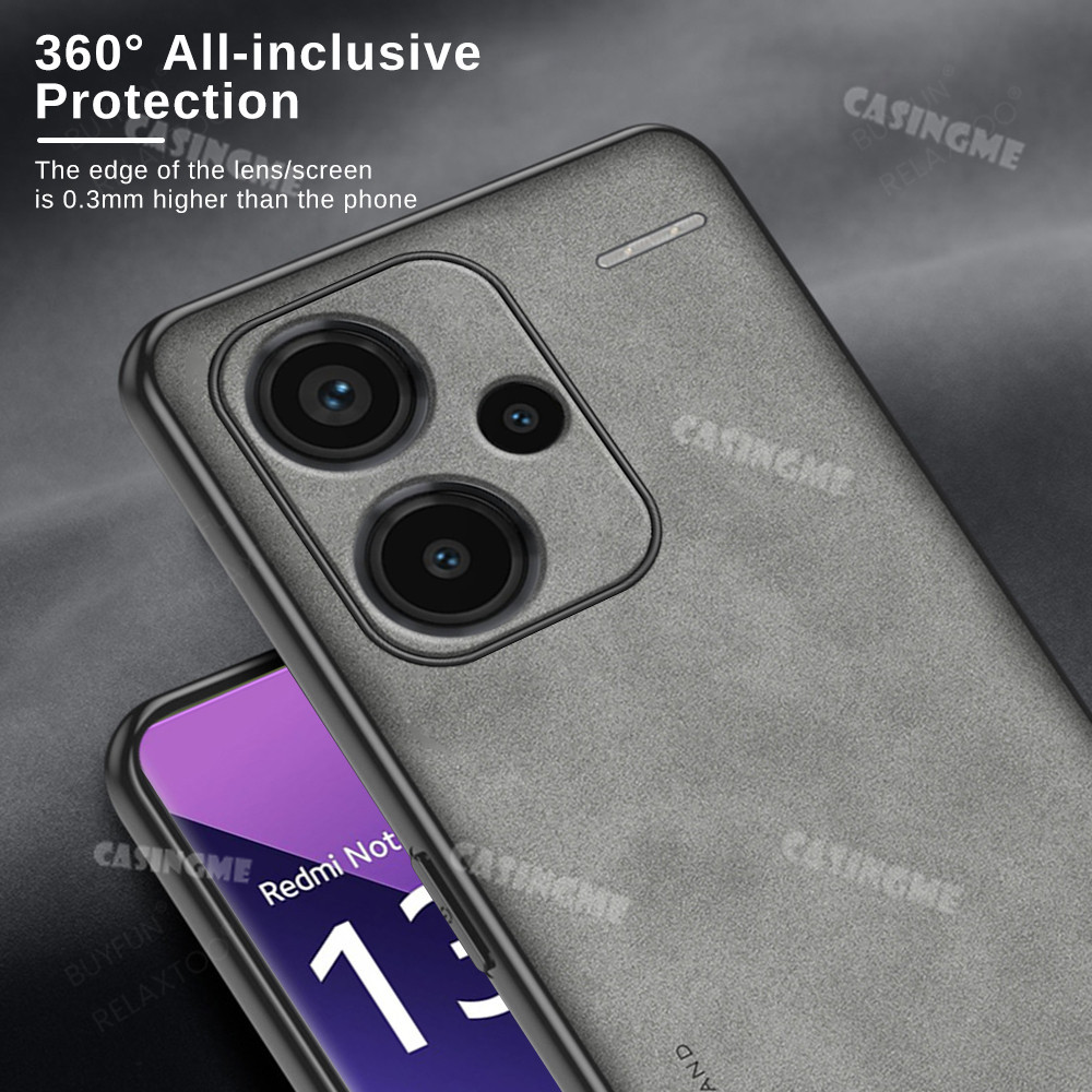 Redmi Note 13 Pro + 5G Sheepskin Leather Phone Case For Redmi Note13Pro+ Note13 Note 13 Pro 13Pro + Plus 13Pro+ 13ProPlus 4G 5G 2024 Lens Protection Casing Shockproof Back Cover