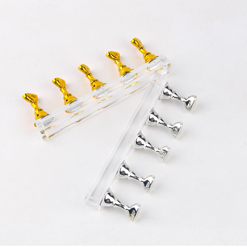 Đế gắn móng giả tập vẽ nail, đế nam châm gắn móng (Set 5 chiếc)