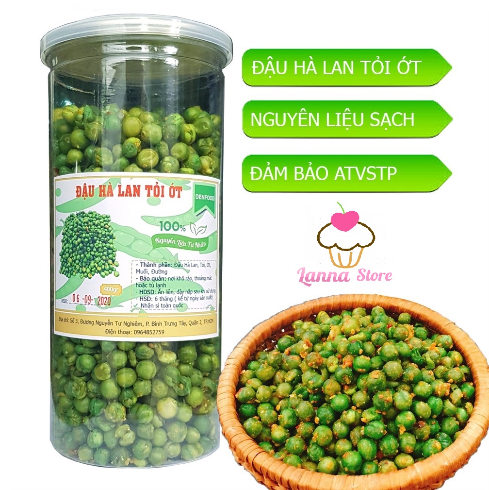Đậu hà lan rang tỏi ớt - hủ 500gram