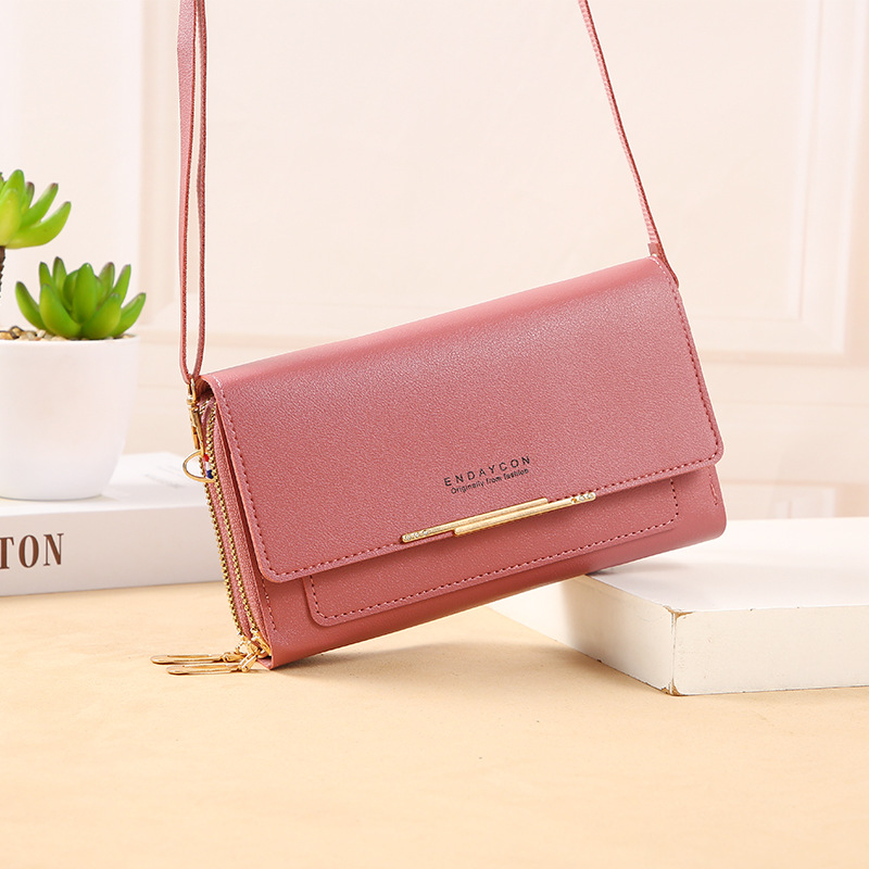 2022 Women's Wallet Korean Version Large Capacity Multifunctional Shoulder Bag Mid length Handheld Bag Zero Wallet Zongsheng