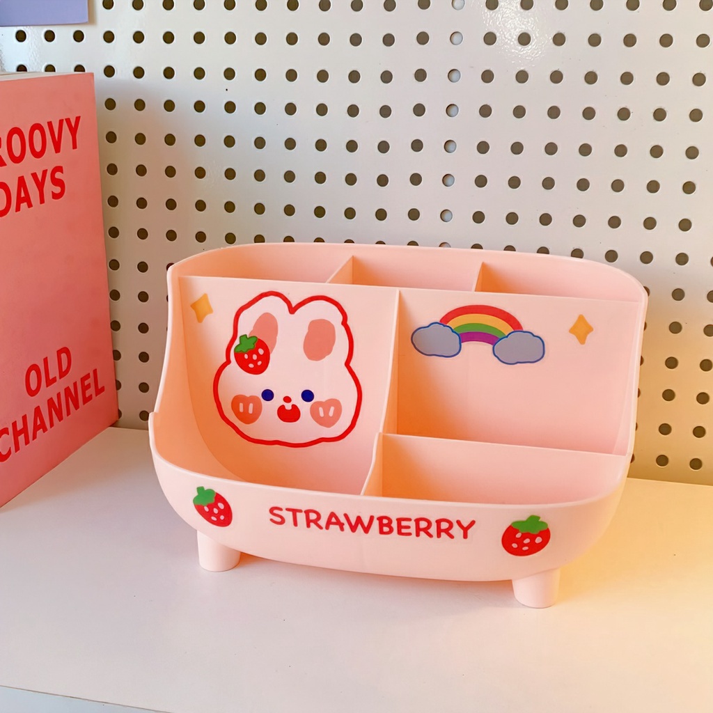 Desk Stationery storage stationery box with cute sticker