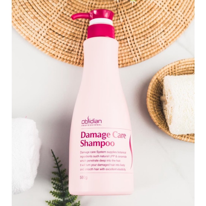Cặp dầu gội Obsidian Hàn Quốc dưỡng tóc mềm mượt 580ml