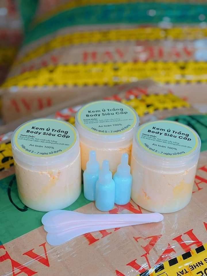 Kem ủ trắng siêu cấp toàn thân-hũ 200 gr