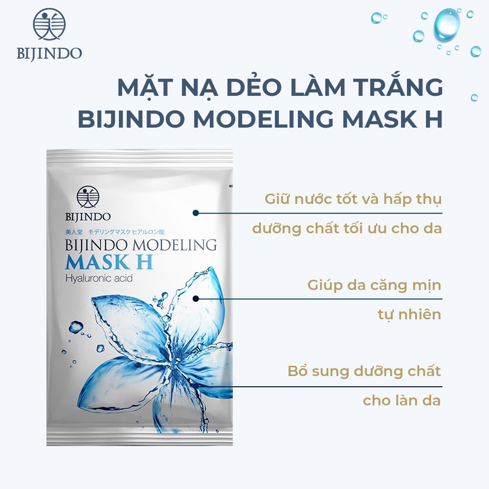 Combo 3 Mặt Nạ Dẻo Cấp ẩm BIJINDO Modeling Mask H (Hyaluronic Acid) 40g/gói