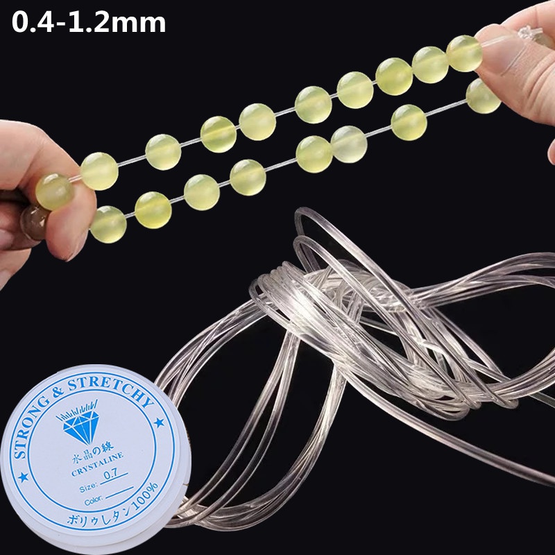 【Hoa cúc nhỏ】sợi dây sợi dây cườm dây pha lê co giãn cho làm đồ trang sức phụ kiện Vòng Cổ Vòng tay tự làm 0.4mm/0.5mm/0.6mm/0.7mm/0.8mm/1.2mm