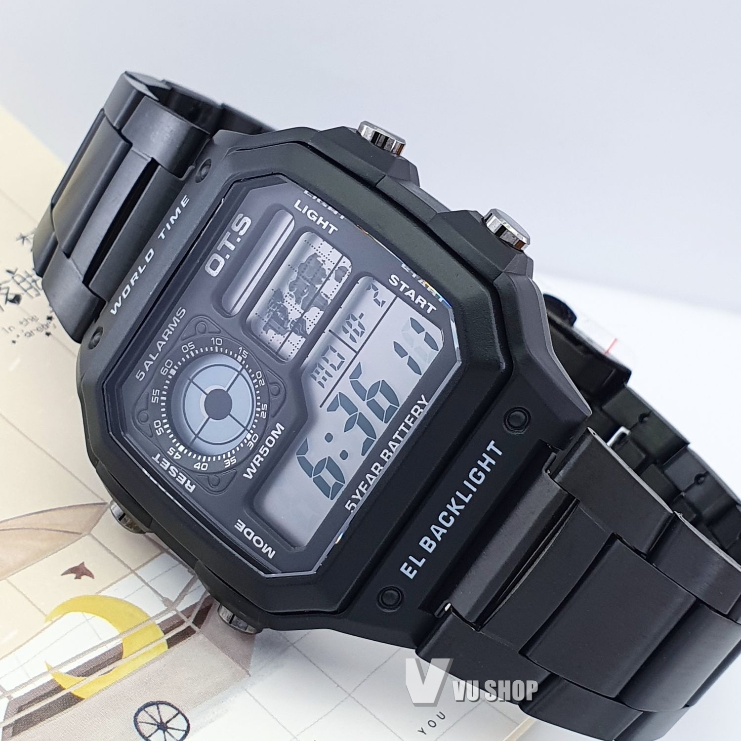 O.T.S Men's Watch 3188G- Multifunction