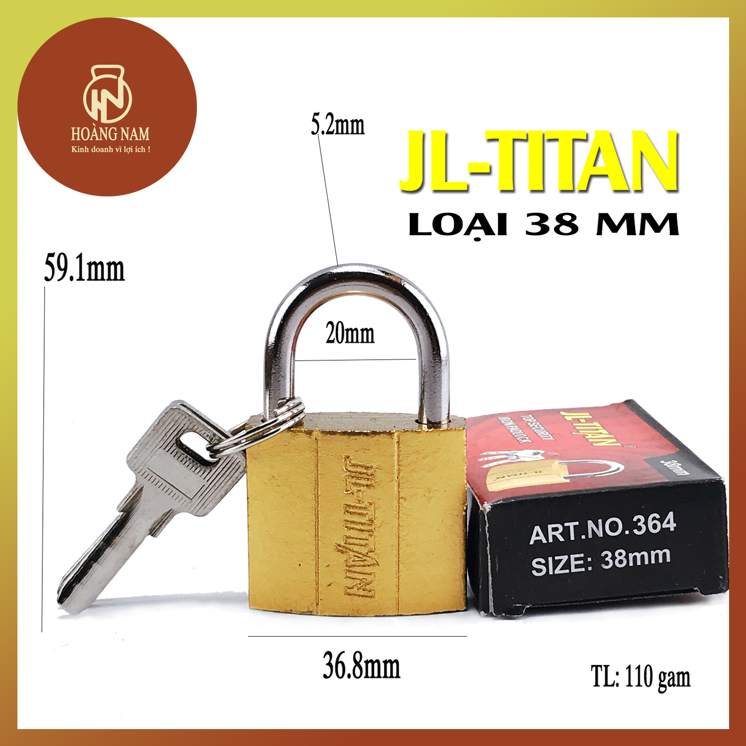 Ổ Khóa USC Top Sucurity 3,6 x 1,5 x 6 cm ,Ổ Khóa Bảo Vệ , Khóa Tủ , Khóa Xe Đạp , Khóa Dĩa Xe máy