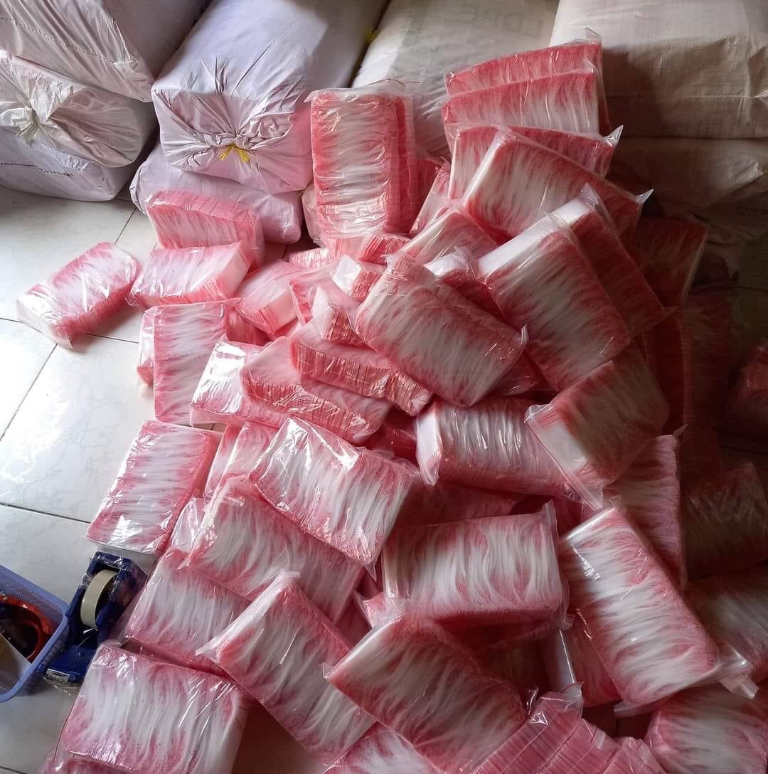 100gr túi zip viền chỉ đỏ, đựng bột, hạt, thực phẩm