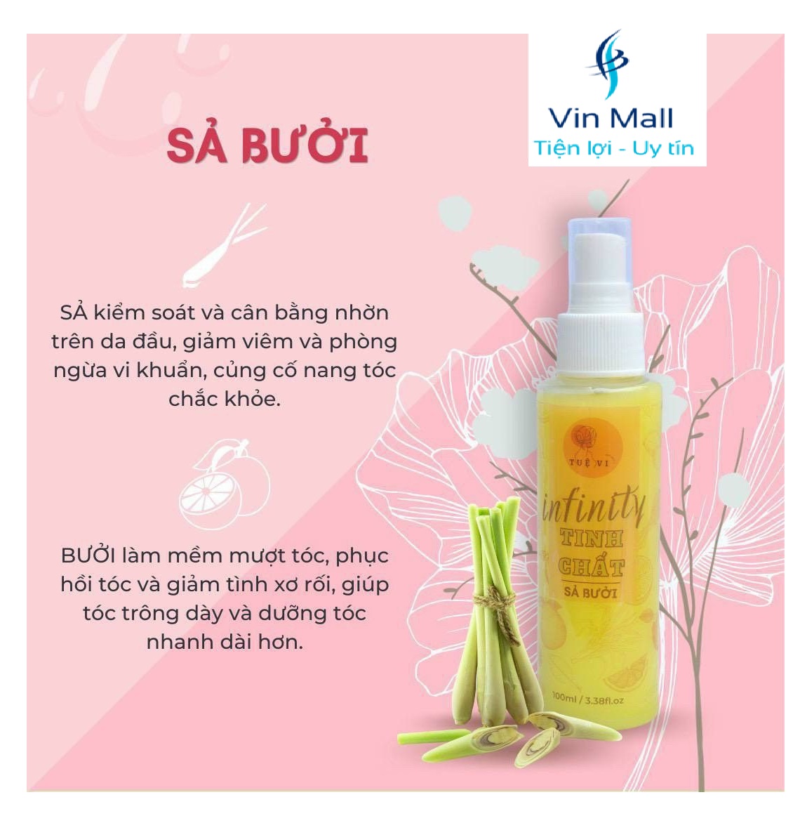 Tinh Chất Sả Bưởi Tuệ Vi INFINITY - Mẫu mới