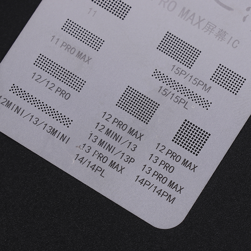 Universal For IP 11 12 13 14 15 Pro Max Flex Screen Chip Steel Net LCD Screen Display IC Protection BGA Reballing Stencils.