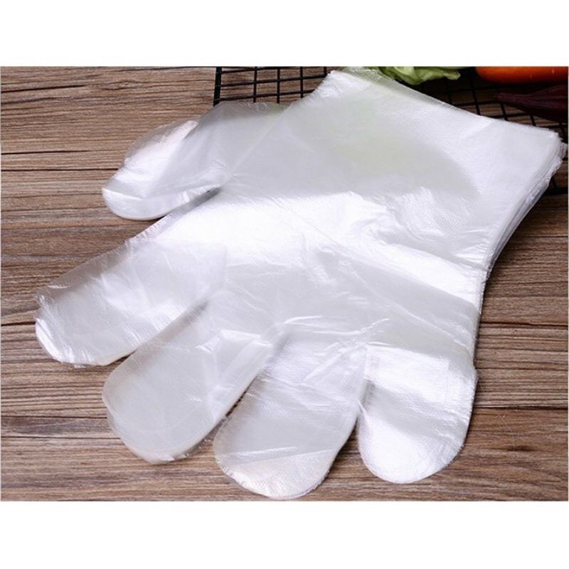 Túi 100 cái bao tay nilon (Bao tay dùng 1 lần)