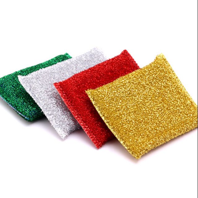 Set 6 miếng Miếng rửa chén bát mặt lưới kim tuyến