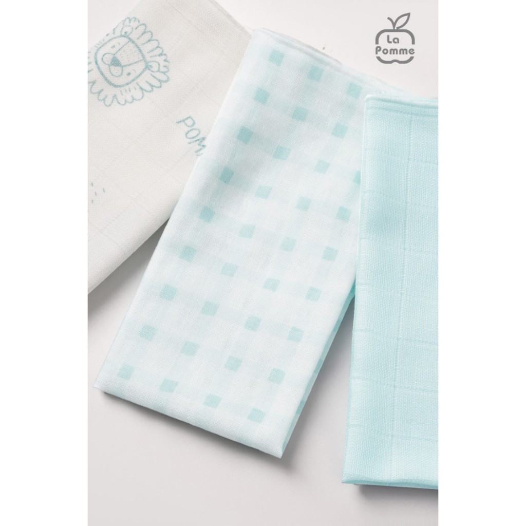 K002 Set 2 Khăn sữa sợi tre lụa La Pomme phối màu (75x75cm) - Nắng mùa xuân