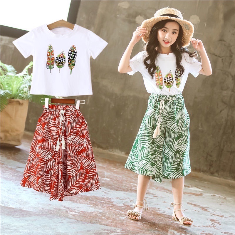 Set Áo Thun & Quần Hoa Cho Bé Gái (14-35Kg) N00528