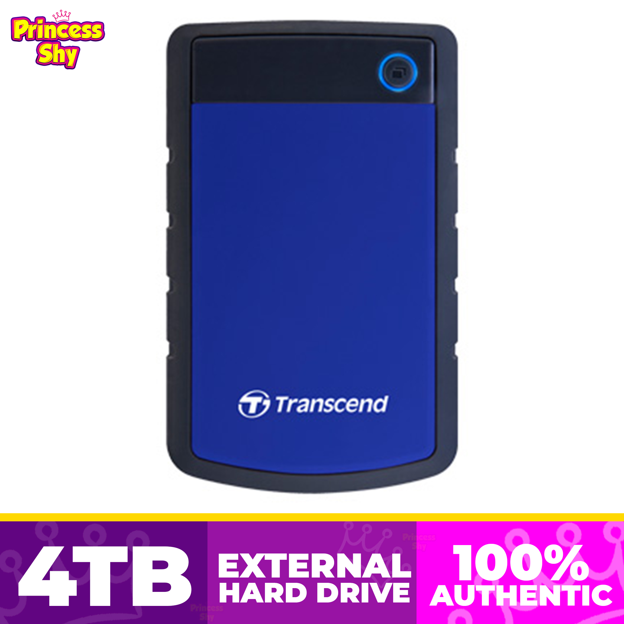Transcend StoreJet 25H3B 4TB Portable External Hard Drive TS4TSJ25H3P ...