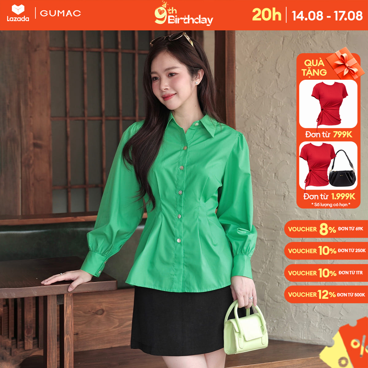 Áo sơ mi kiểu thời trang gmorning - gumac yae01019
