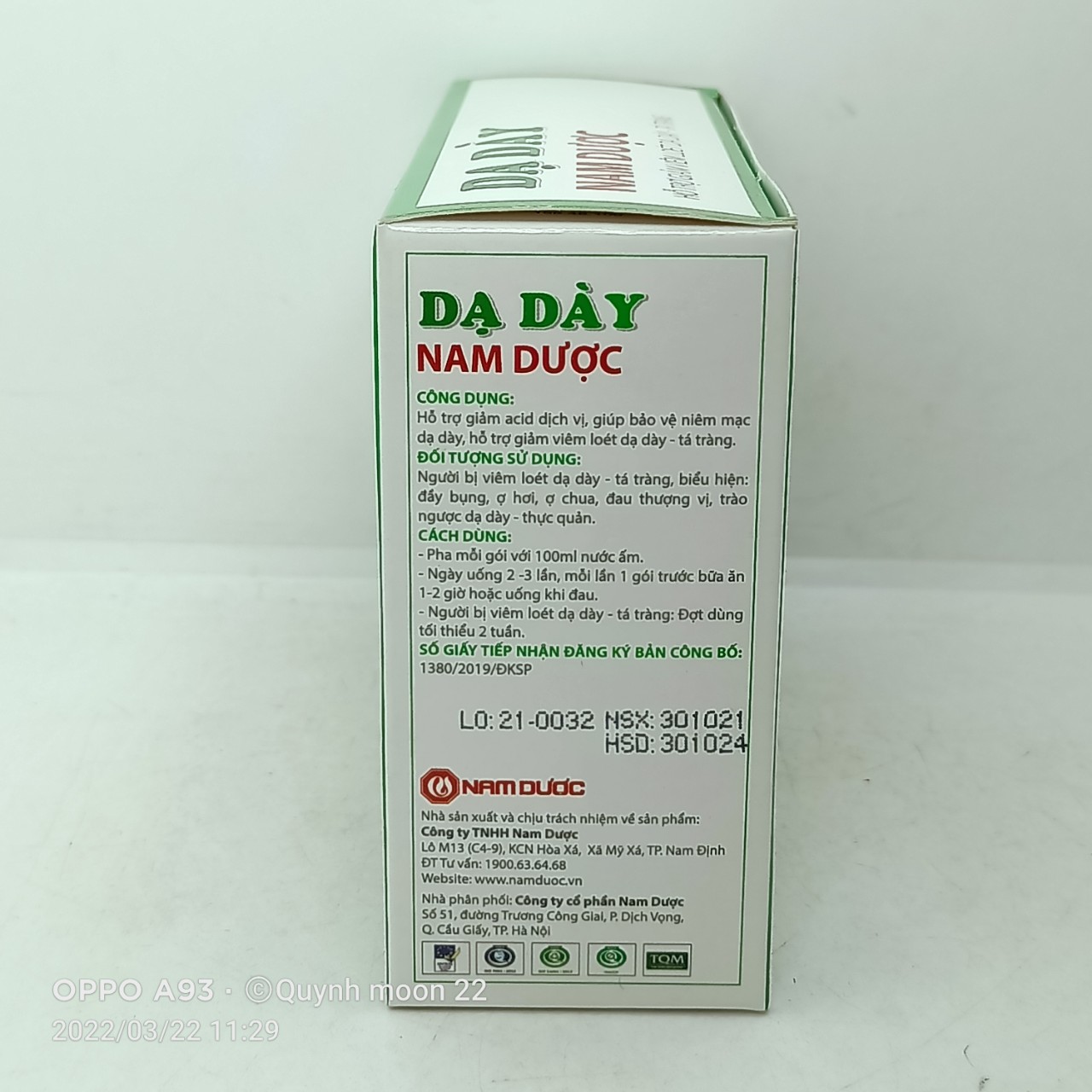 Dạ dày nam dược hộp 12 gói