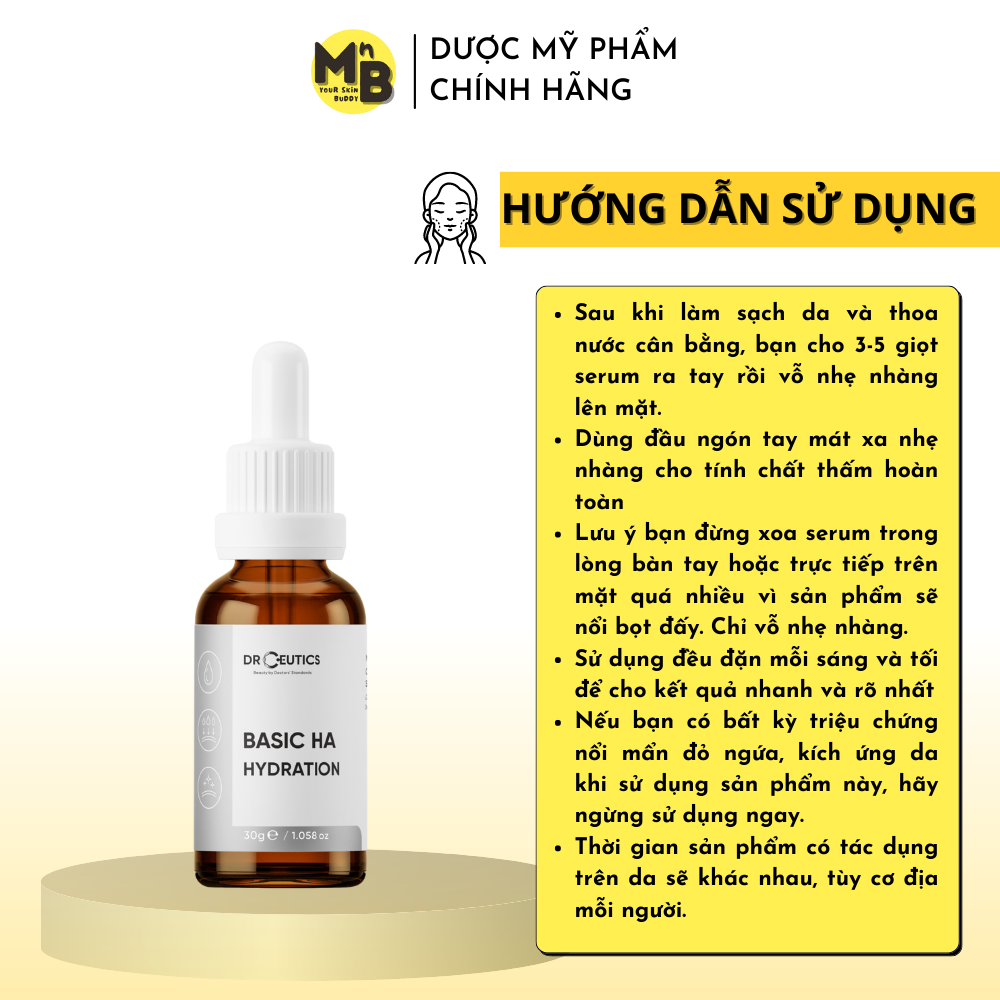 Tinh chất Basic HA Hydration DrCeutics Serum Cho Da Dầu Mụn 100ml