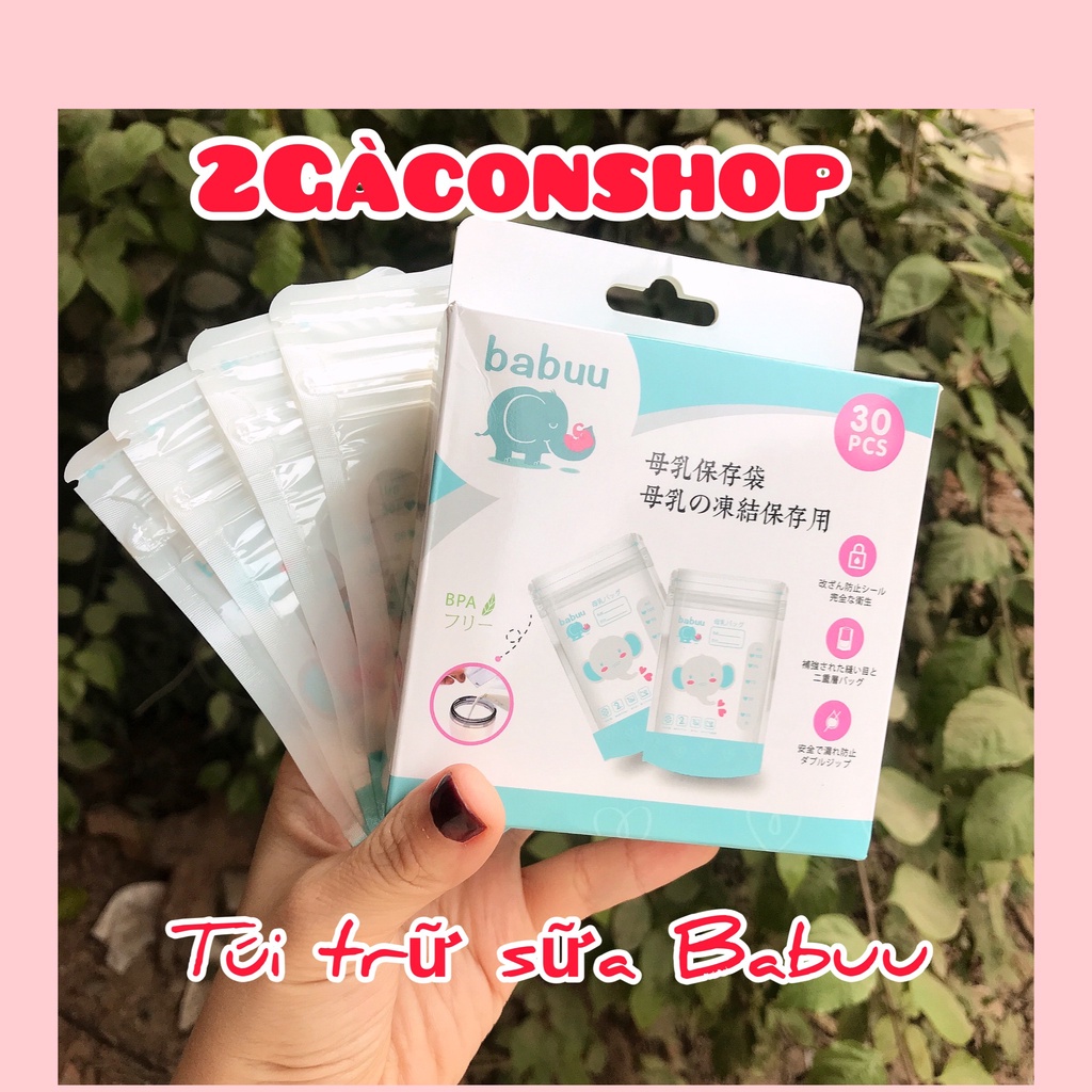 Túi trữ sữa mẹ 100ml,250ml hiệu Babuu Nhật