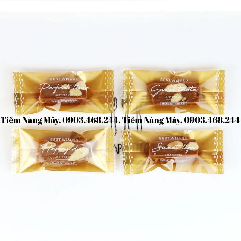 Túi kẹo Nougat, kẹo hạnh phúc nhiều mẫu 100c