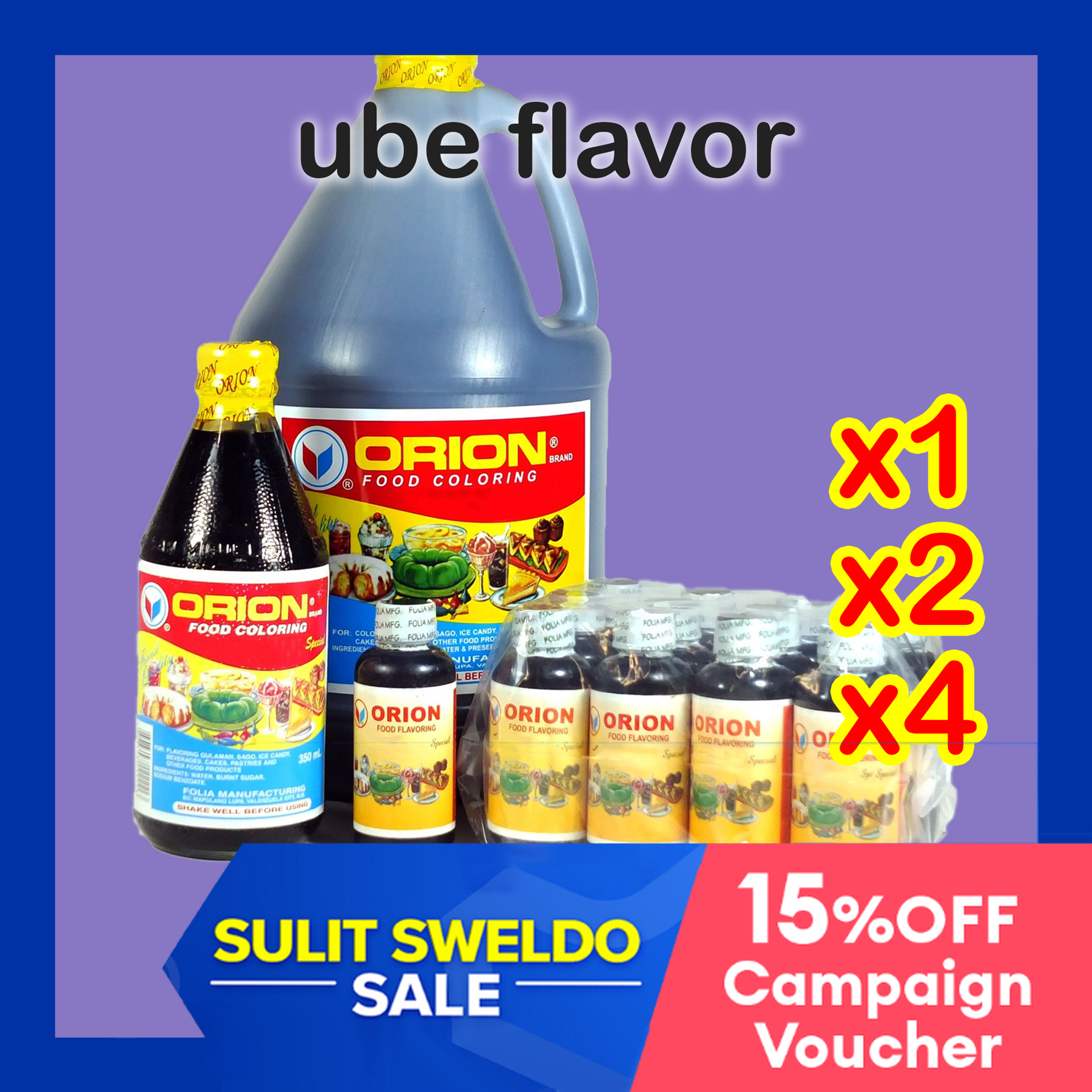 Orion UBE FLAVORING Violet Ube Food Coloring Liquid Ube Flavor Liquid
