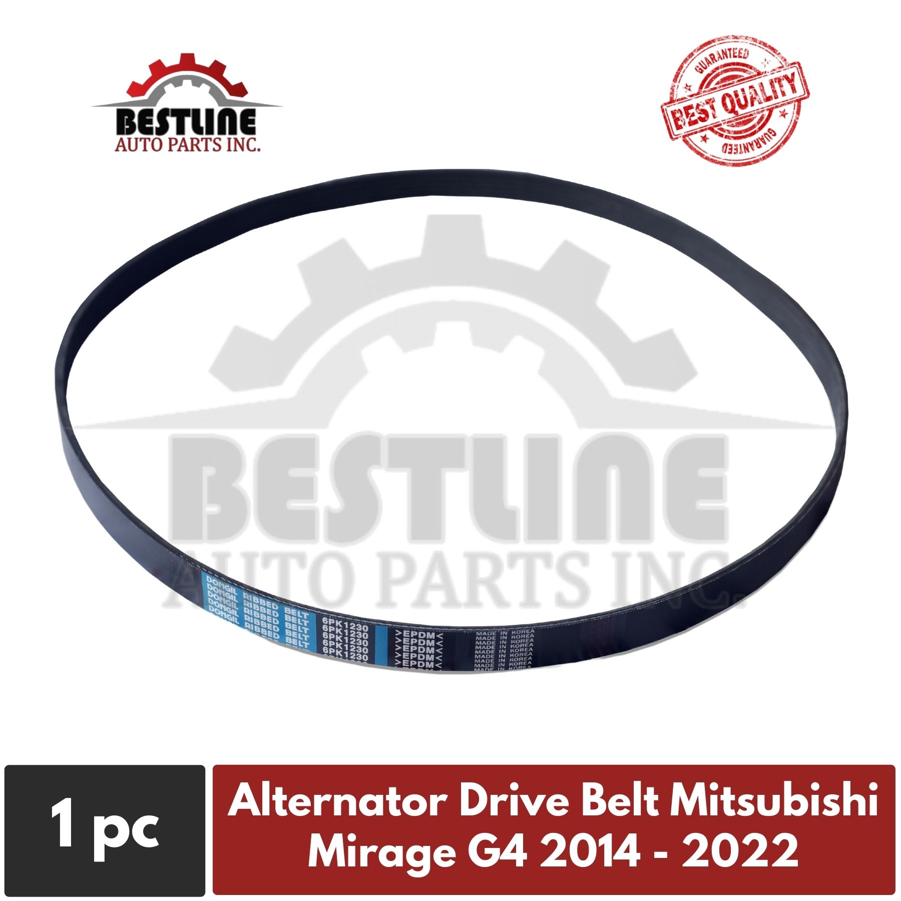 Alternator Drive Belt / Fan Belt for Mitsubishi Mirage G4 2014 to