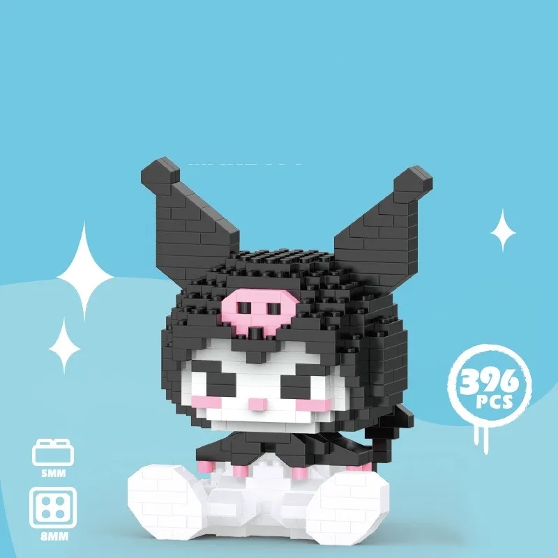 Building%20Block%20Sanrio%20Anime%20Figure%20Kuromi%20Assembled%20Toys%20Decorative%20Ornament%20Model%20My%20Melody%20Children's%20Puzzle%20Gifts%20-%20Image%204