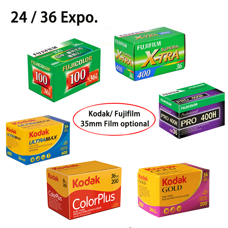 Kodak Gold 200 / Colorplus 200 / UltraMax 400 / Ektar 100 / Pro Image 100 film / Fujifilm Fujicolor 100 / Superia Premium 400 / Pro 400H Phim âm bản màu (Phim cuộn 35mm, Độ phơi sáng 24/36) cho Kodak M35 M38 Vibe 501F Fujifilm DL- 8 máy ảnh