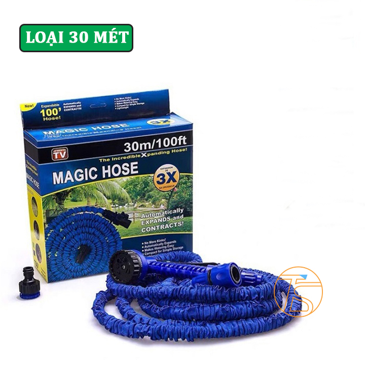 Vòi xịt nước rửa đa năng giãn nở 15m 30m - Vòi xịt rửa xe, tưới cây 7 chế độ - Vòi phu nước