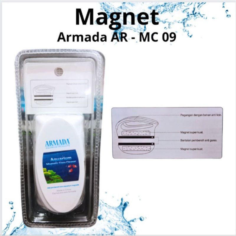 Magnet Pembersih Kaca Aquarium ARMADA AR MC 09