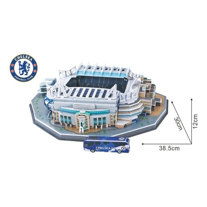 Mô hình sân vận động Stamford Bridge Chelsea đồ chơi lắp ghép bóng đá giấy