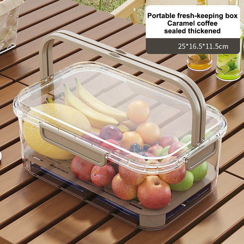 Portable crisper Plastic crisper Portable outdoor picnic box Refrigerator storage box