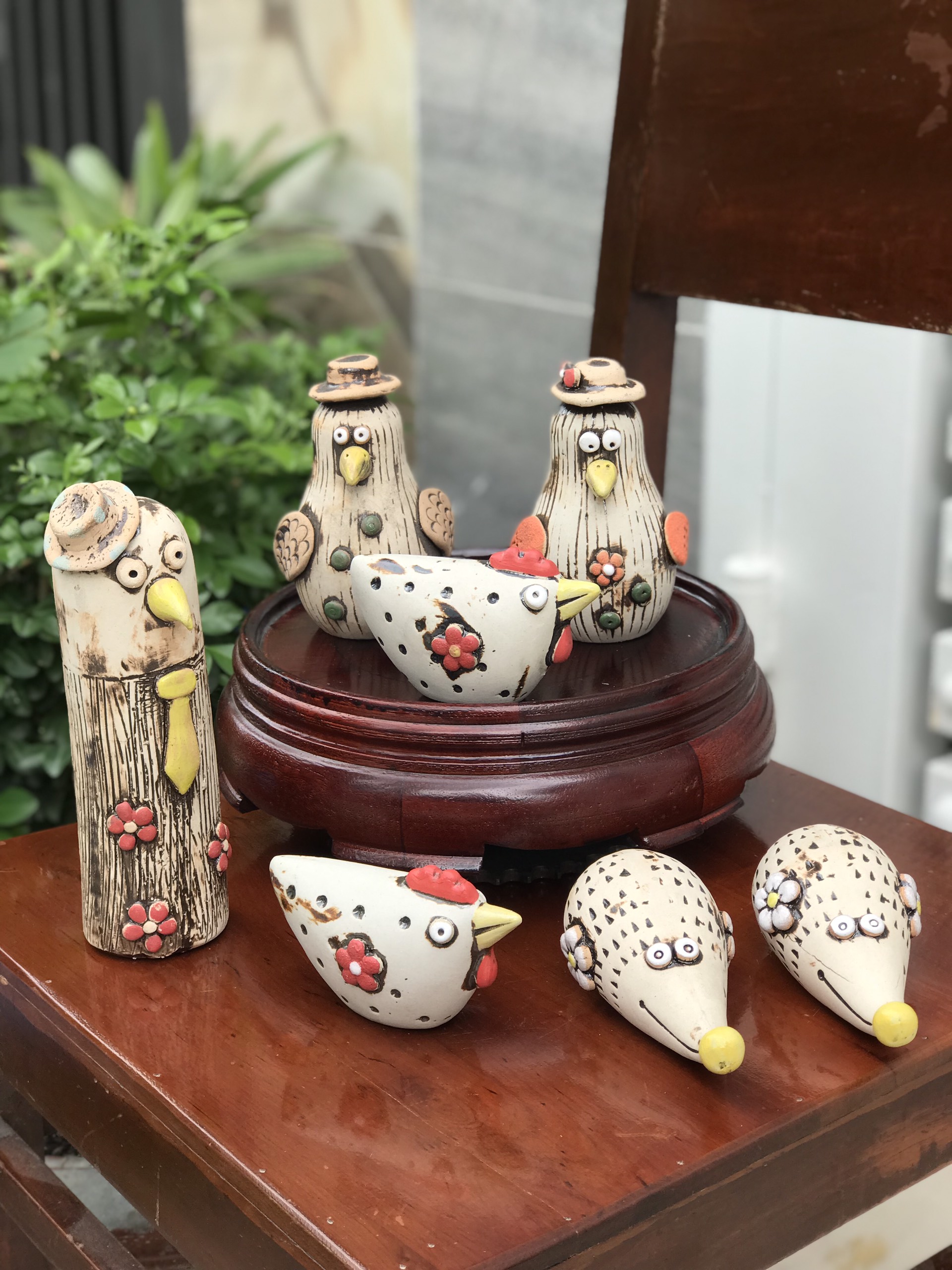 BỘ TƯỢNG TRANG TRÍ DECOR GỐM SỨ THỦ CÔNG