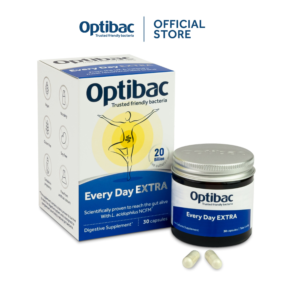 Men vi sinh Optibac Probiotics Every Day EXTRA, chuyên trị các bệnh đường ruột, đại tràng với 20 tỷ lợi khuẩn, Hộp 30 viên thumbnail