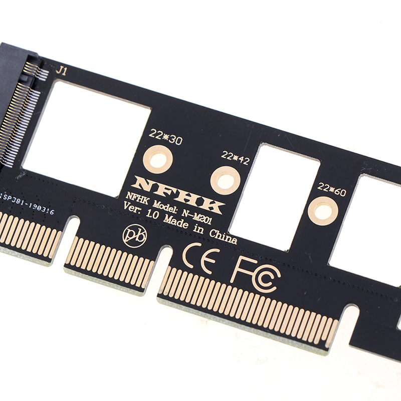 1*NVMe M.2 NGFF SSD to PCI-E PCI express 3.0 16x x4 adapter riser card converte. 